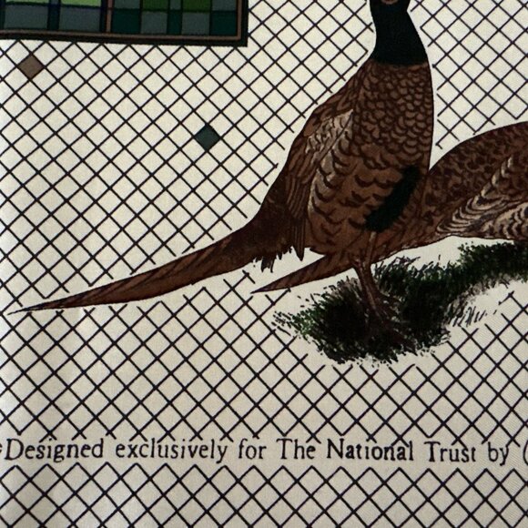 Cornelia James Silk Scarf Pheasants Birds Print Made in England Luxury Square - Picture 8 of 15